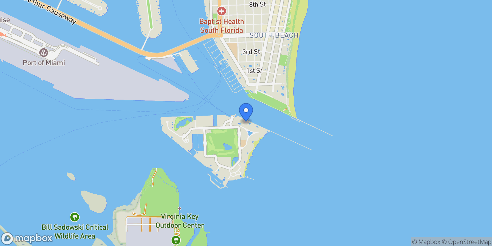 Map showing 7061 Fisher Island Dr, Miami Beach, Florida, United States.