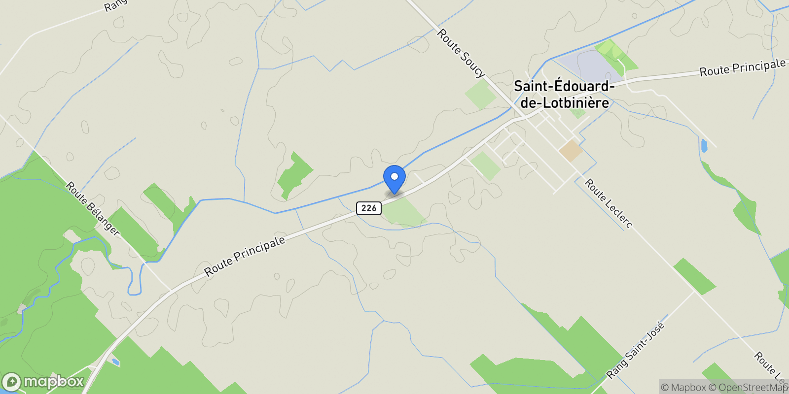 Map showing 2754 Rue Principale, Saint-Édouard-de-Lotbinière, Quebec, Canada.