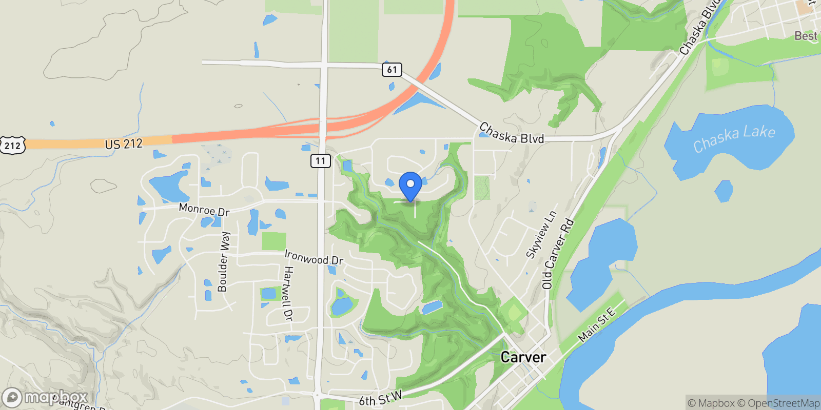 Map showing 2002 Mulberry Lane , Carver, MN 55315, Carver, Minnesota, United States.