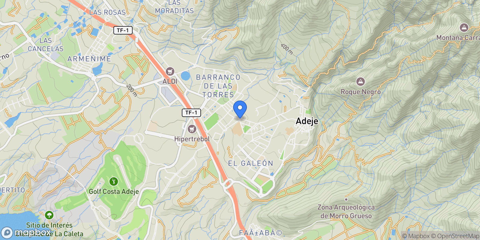 Map showing Adeje, Adeje, 38660, Adeje, Canary Islands, Spain.
