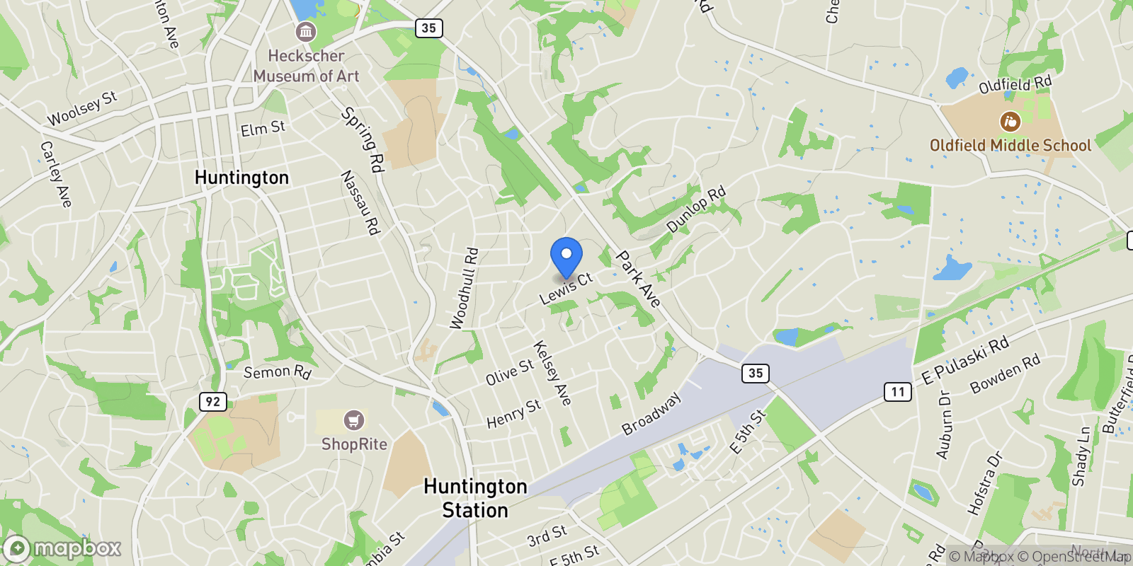 Map showing 39 Lewis Court , Huntington Station, NY 11746, Huntington Station, New York, United States.