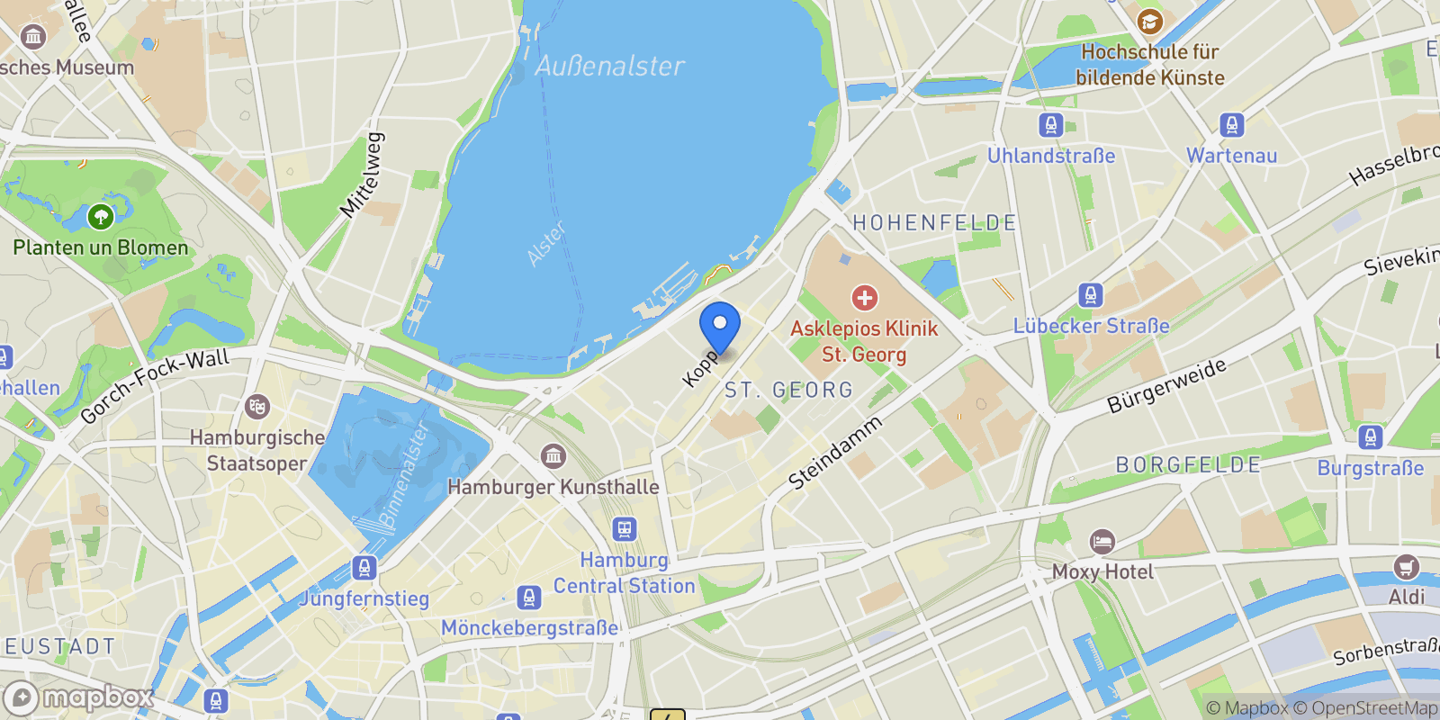 Map showing 20099, Hamburg, Hamburg, Germany.