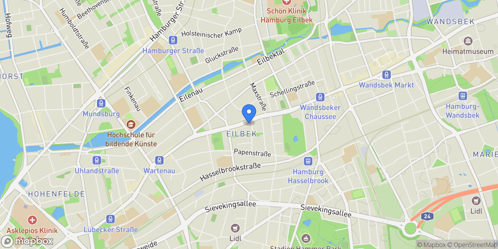 Map showing 22089, Hamburg, Hamburg, Germany.