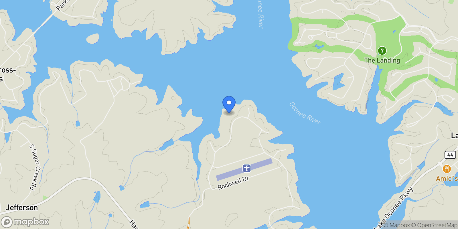 Map showing Eatonton, Georgia, United States.