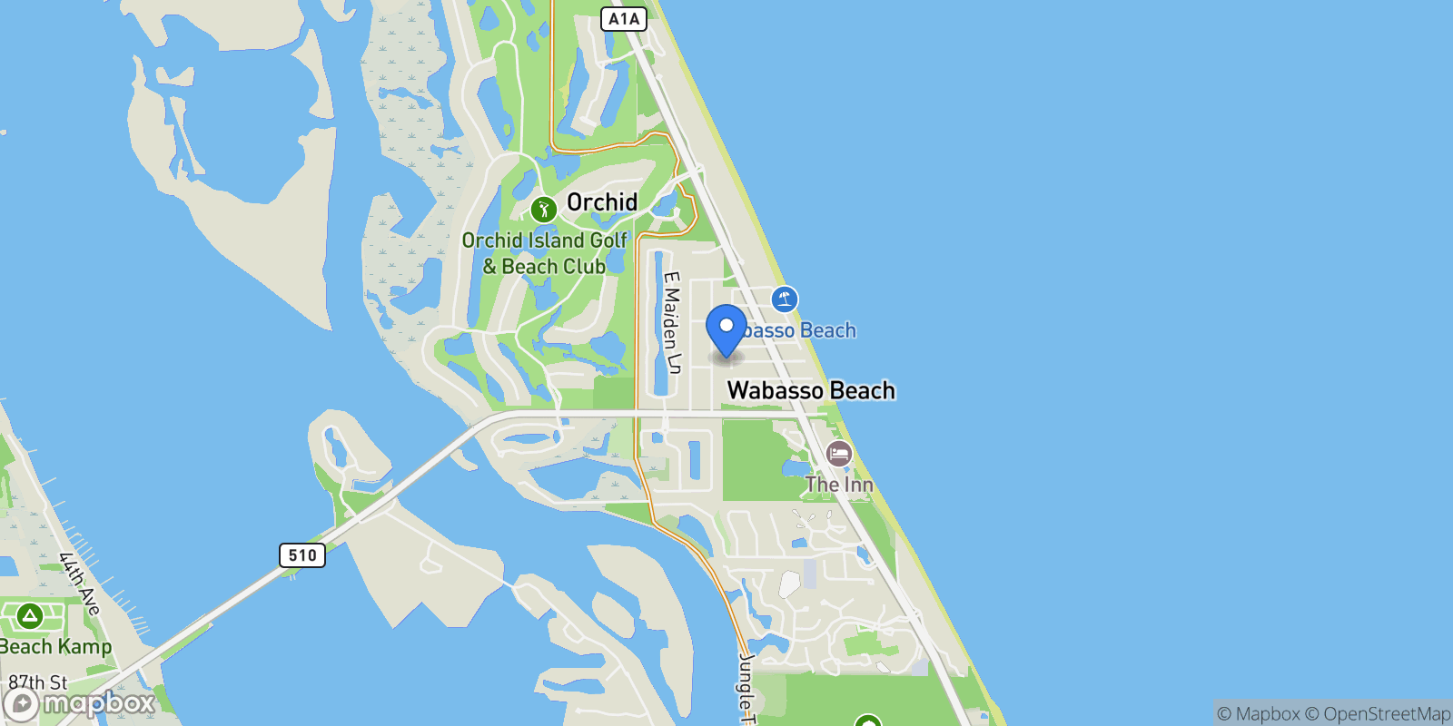 Map showing 9415 Periwinkle Drive , Vero Beach, FL 32963, Vero Beach, Florida, United States.