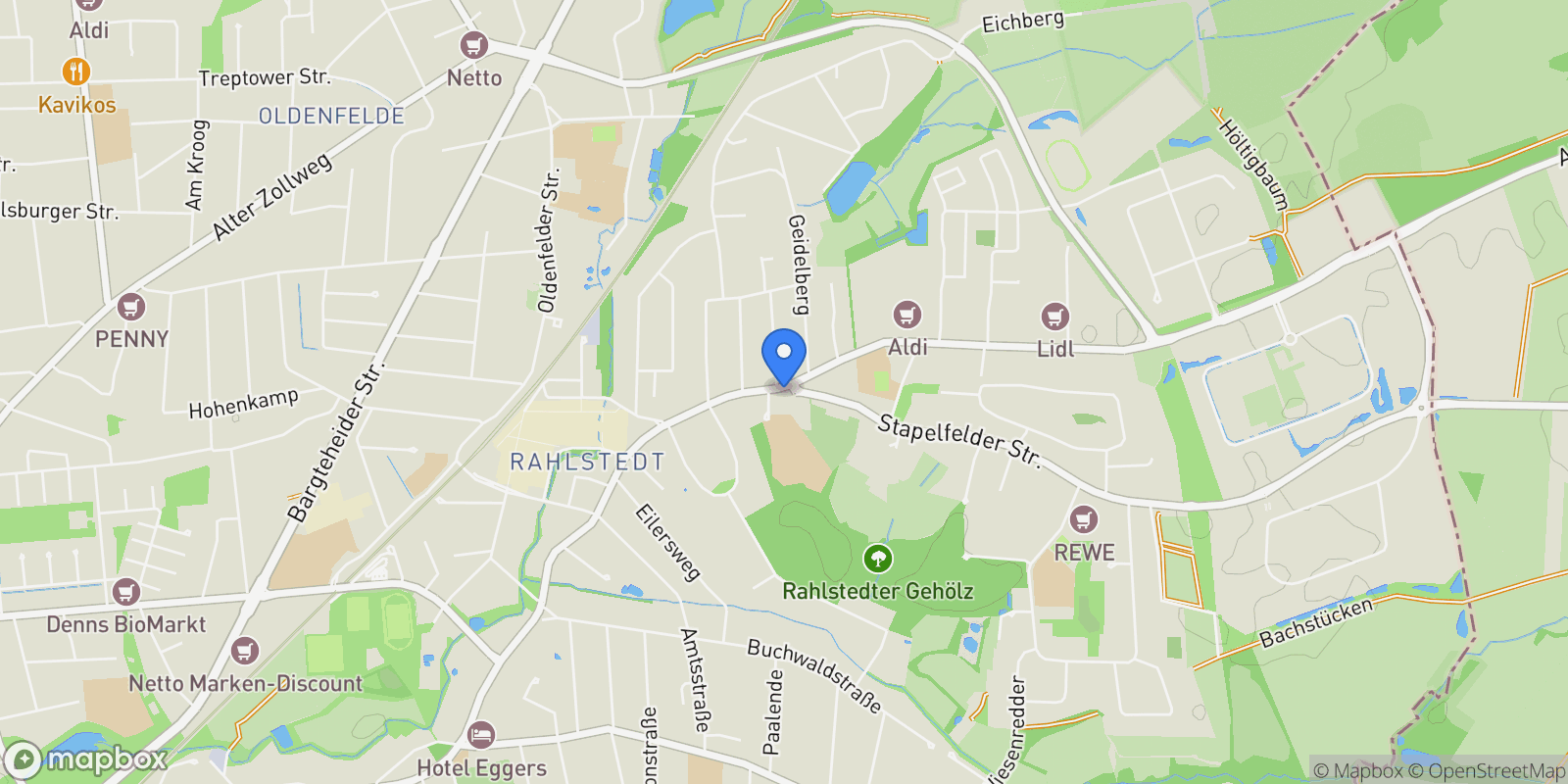 Map showing 22143, Hamburg, Hamburg, Germany.