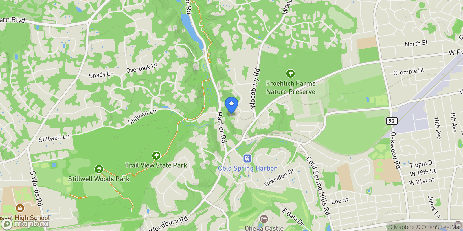 Map showing 3 South Run, Cold Spring Harbor, NY 11724, Cold Spring Harbor, New York, United States.
