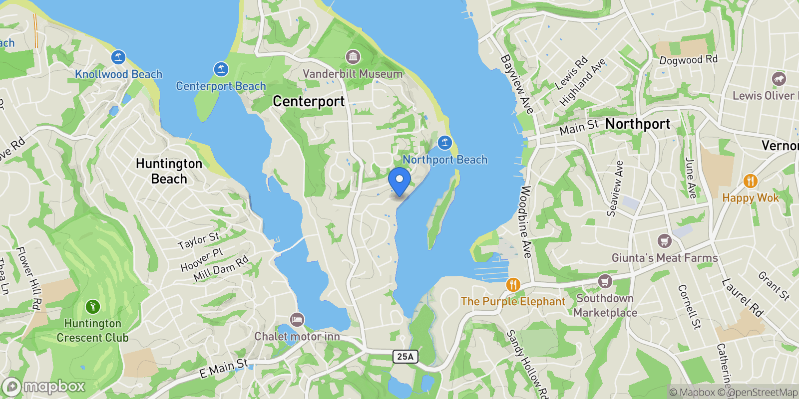 Map showing 22 Mallard Cove , Centerport, NY 11721, Centerport, New York, United States.