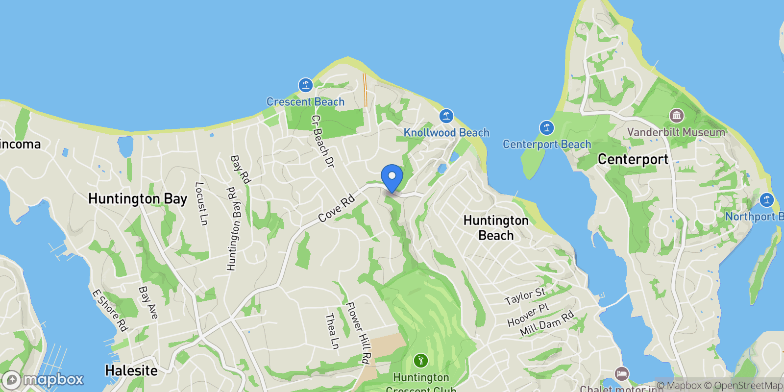 Map showing 128 Cove Road , Huntington, NY 11743, Halesite, New York, United States.