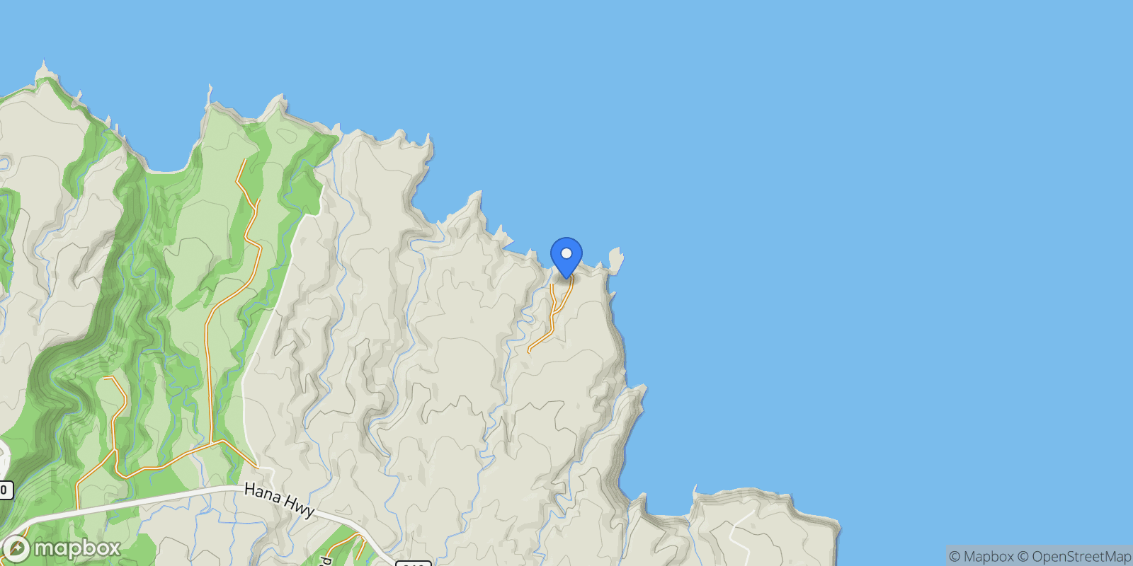Map showing 1004 N Honokala Rd, Haiku, HI 96708, Haiku-Pauwela, Hawaii, United States.