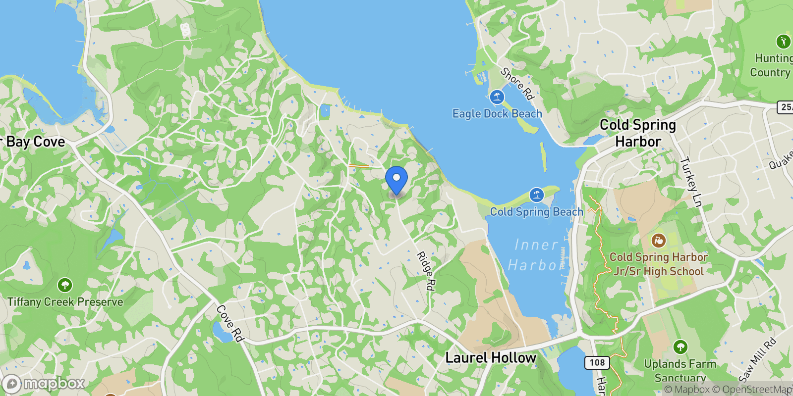 Map showing 1386 Ridge Road , Laurel Hollow, NY 11791, Laurel Hollow, New York, United States.