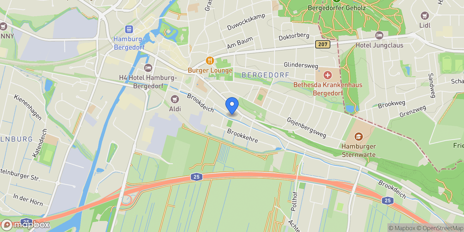 Map showing 21029, Hamburg, Hamburg, Germany.