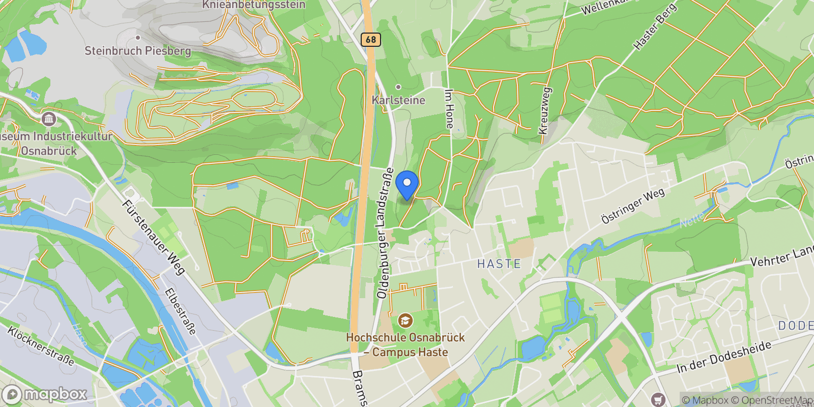 Map showing 49090, Osnabrück, Lower Saxony, Germany.
