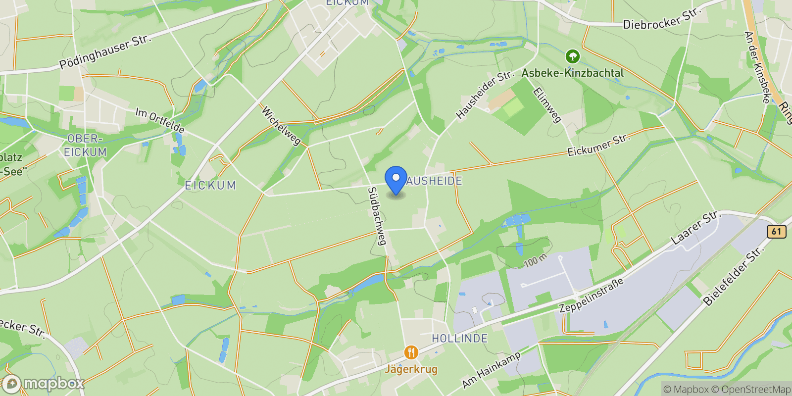 Map showing 32051, Herford, North Rhine-Westphalia, Germany.