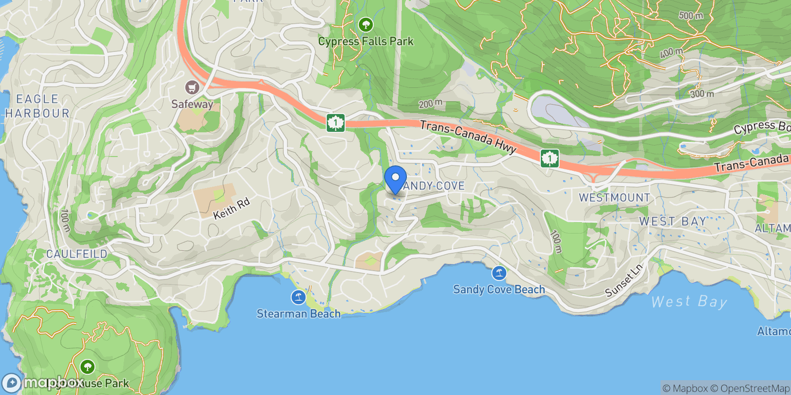 Map showing 4125 Burkehill Pl, West Vancouver, BC V7V 3M8, Canada, West Vancouver, British Columbia, Canada.