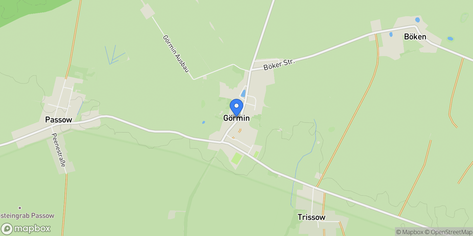 Map showing 17121, Görmin, Mecklenburg-Vorpommern, Germany.