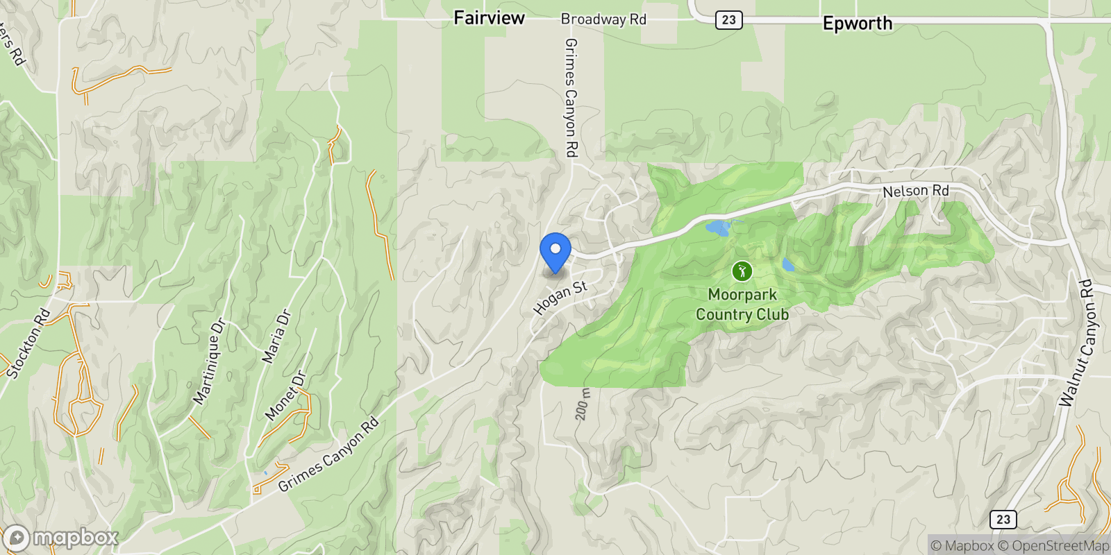 Map showing 11158 Lopez Court, Moorpark, California, United States.
