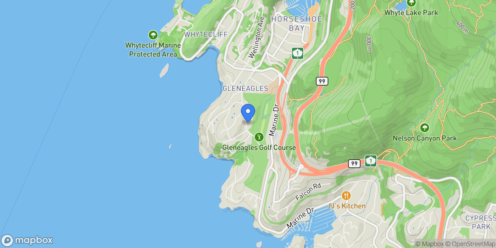 Map showing 6224 St Georges Ave, West Vancouver, BC V7W 1Z7, Canada, West Vancouver, British Columbia, Canada.