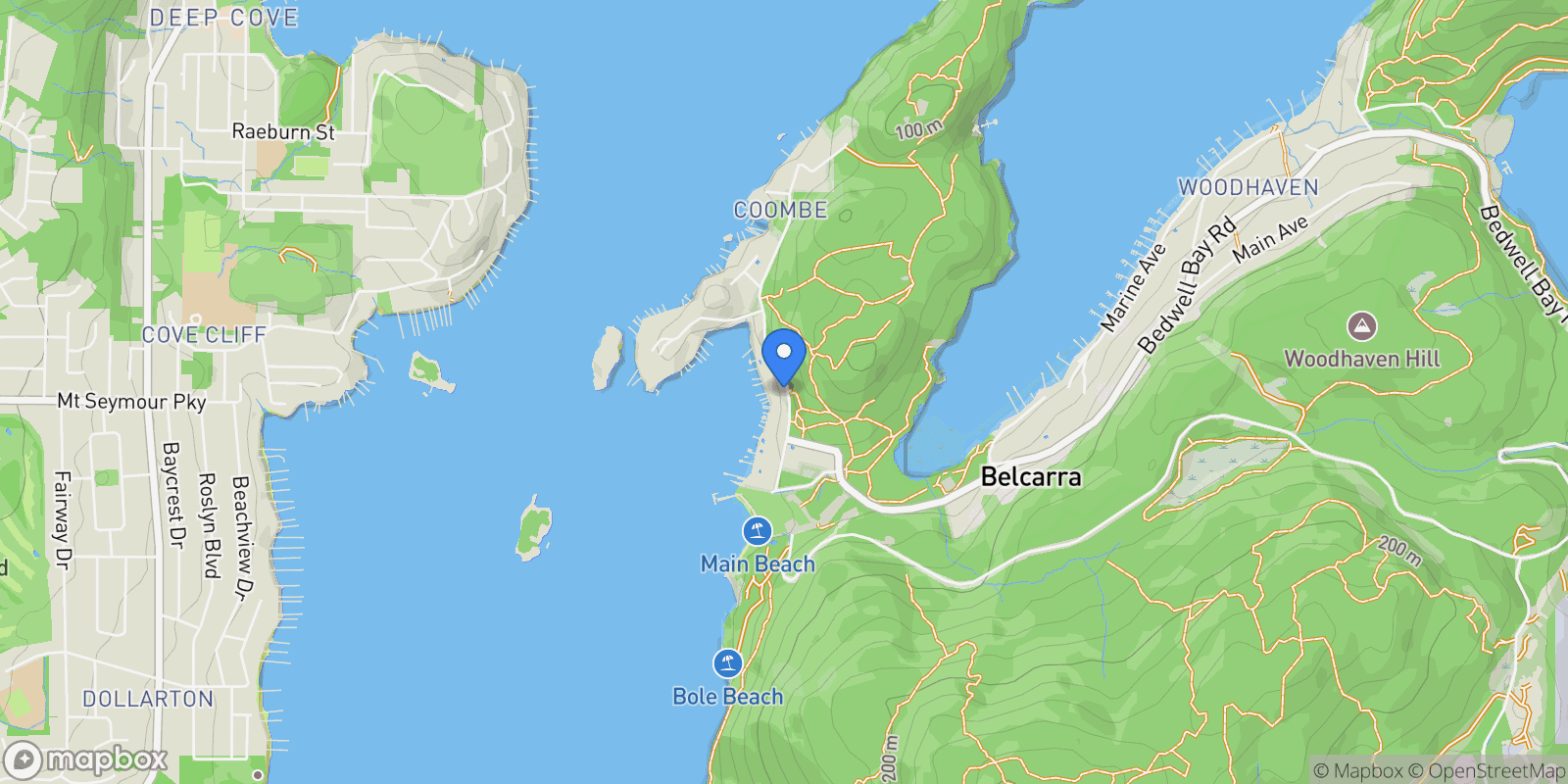 Map showing 4705 Belcarra Bay Rd, Belcarra, BC V3H 4P6, Canada, Belcarra, British Columbia, Canada.