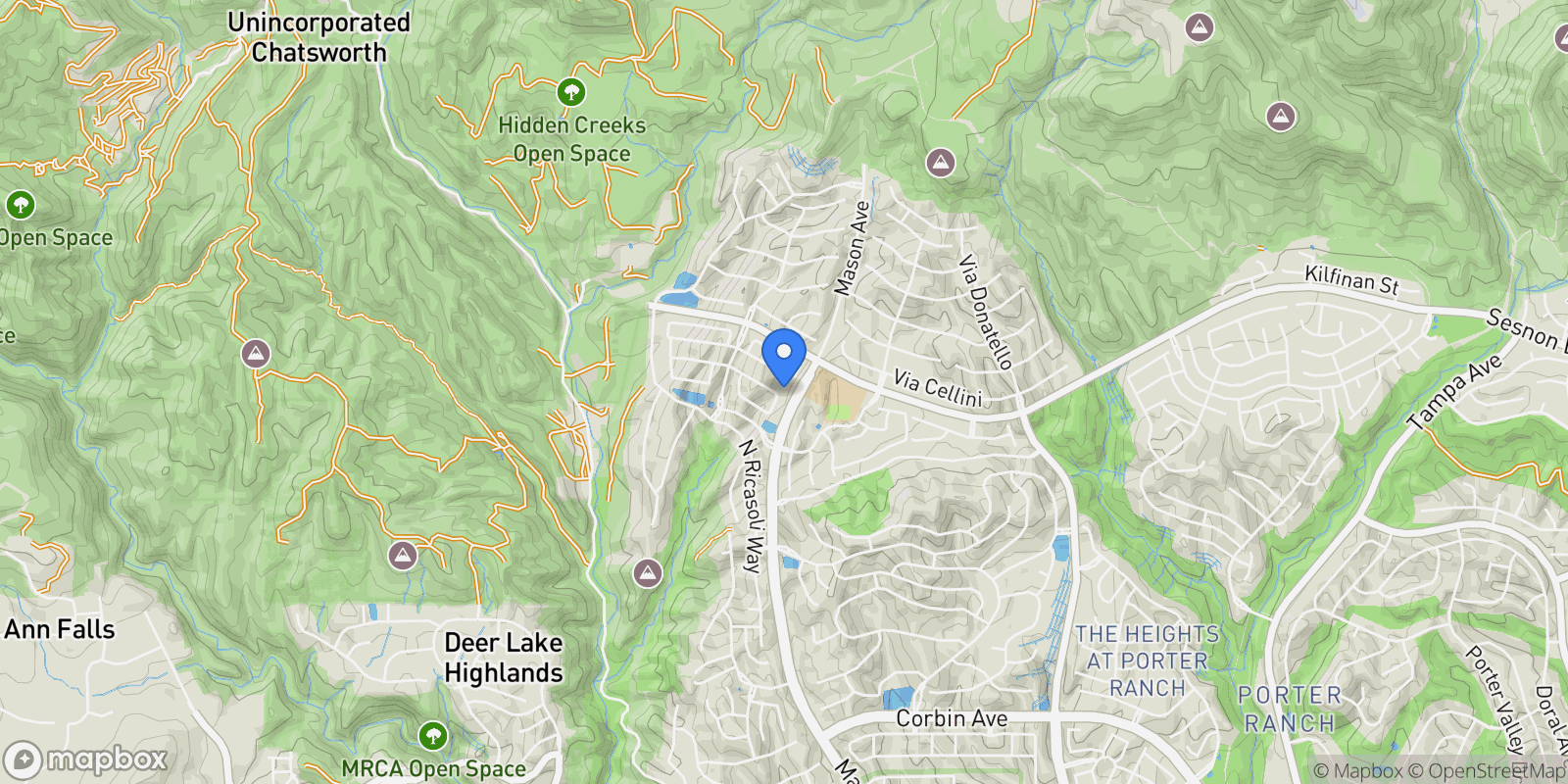 Map showing 20629 W Chestnut Circle, Los Angeles, California, United States.