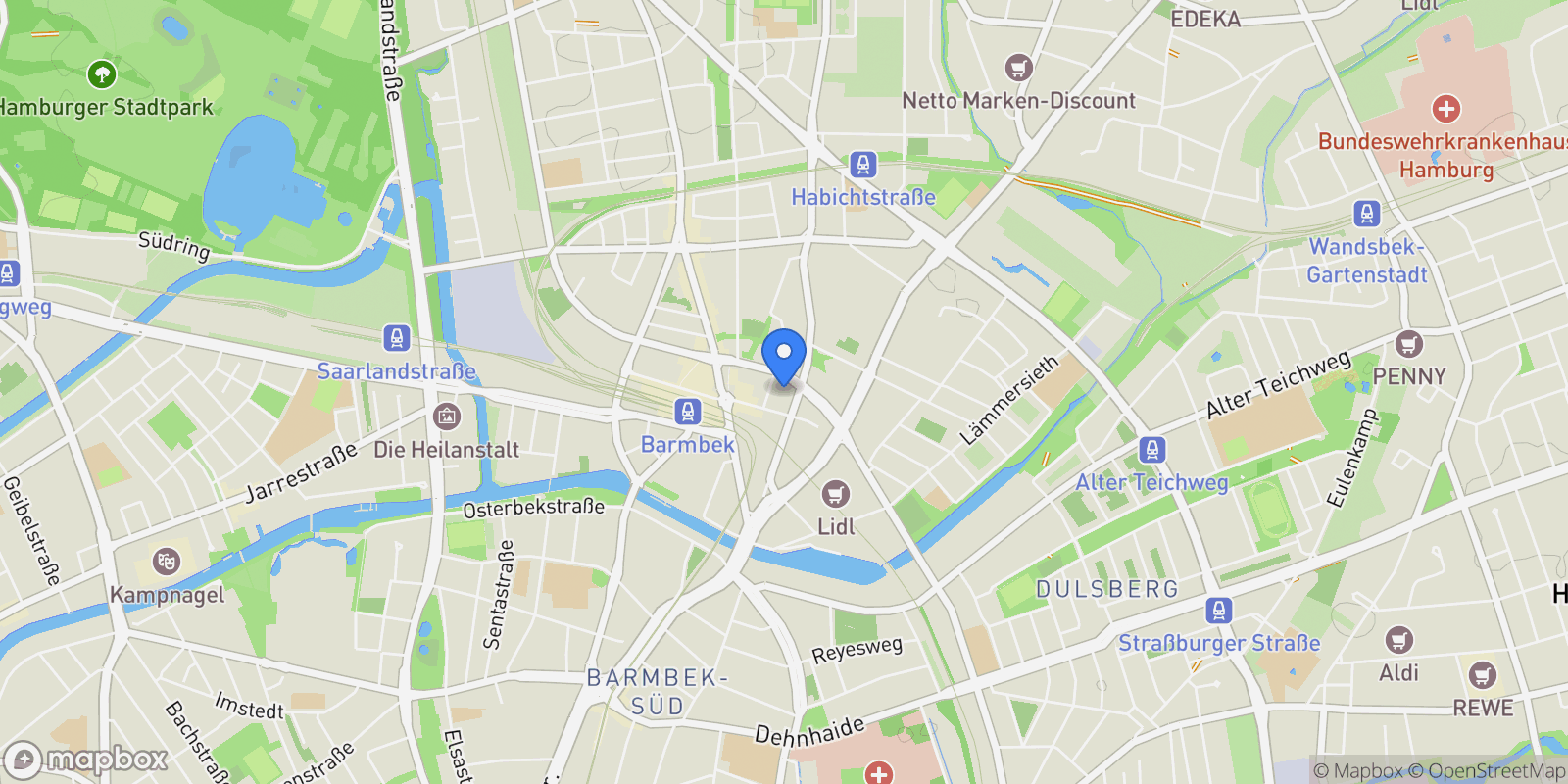 Map showing 22305, Hamburg, Hamburg, Germany.