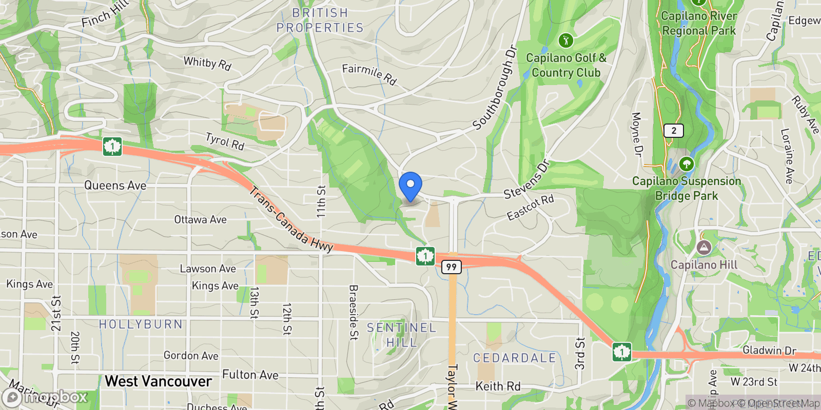 Map showing 775 Westcot Pl, West Vancouver, BC V7S 1P1, Canada, West Vancouver, British Columbia, Canada.