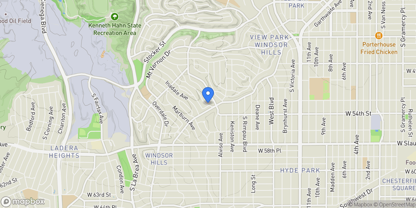 Map showing 5248 Parkglen Avenue, Los Angeles, California, United States.