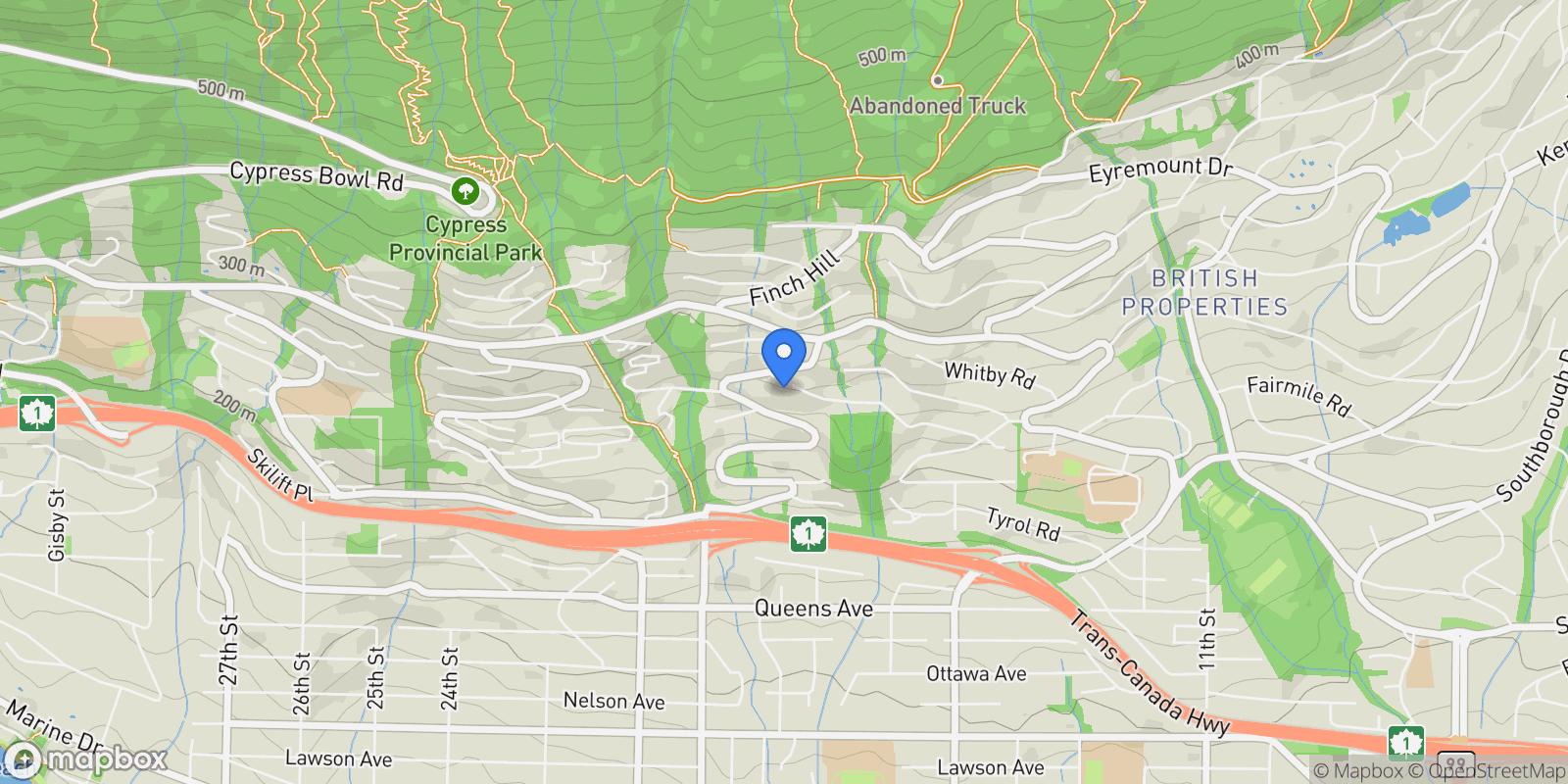 Map showing 1484 Camridge Rd, West Vancouver, BC V7S 3B6, Canada, West Vancouver, British Columbia, Canada.