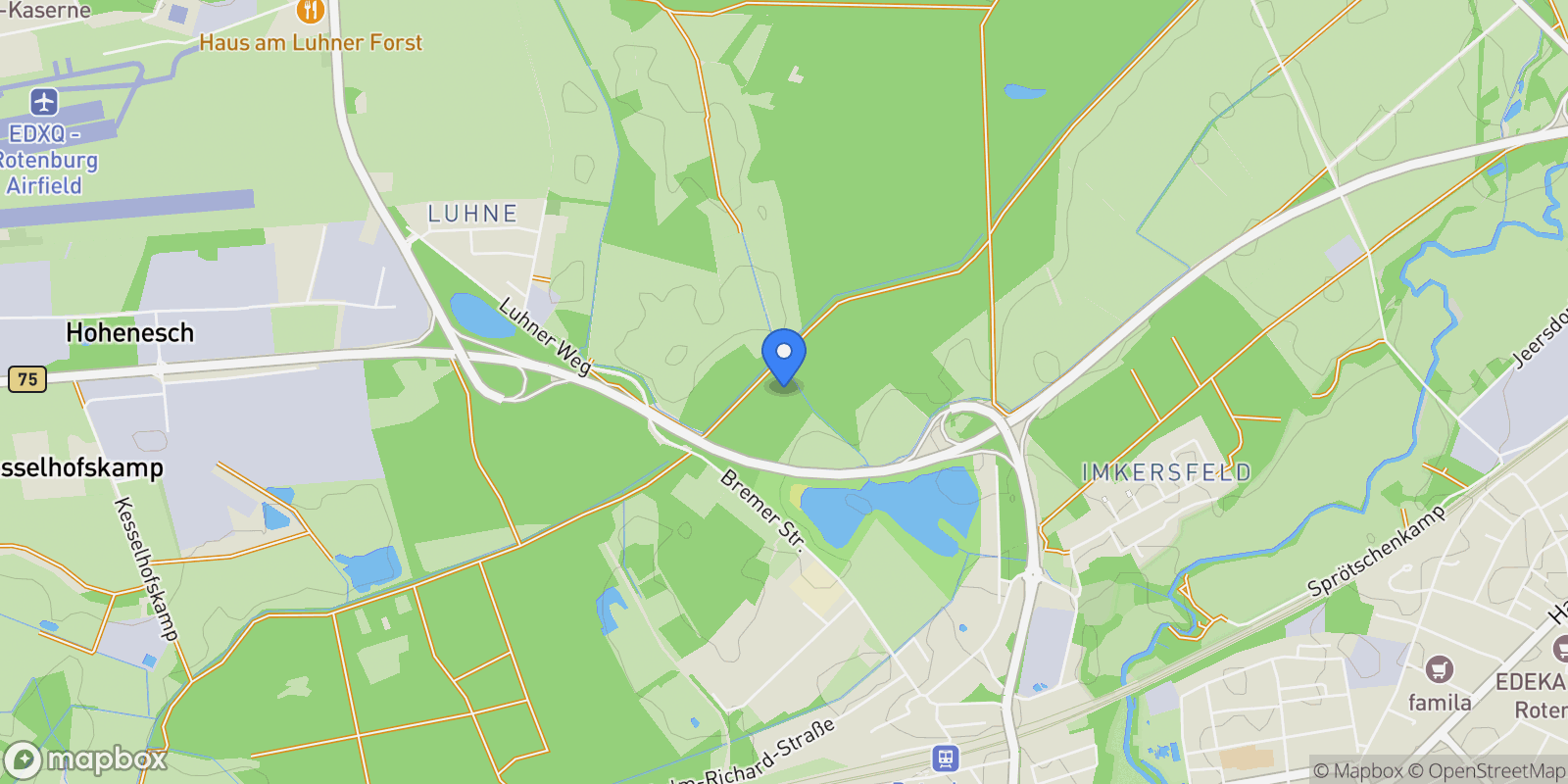Map showing 27356, Rotenburg, Lower Saxony, Germany.