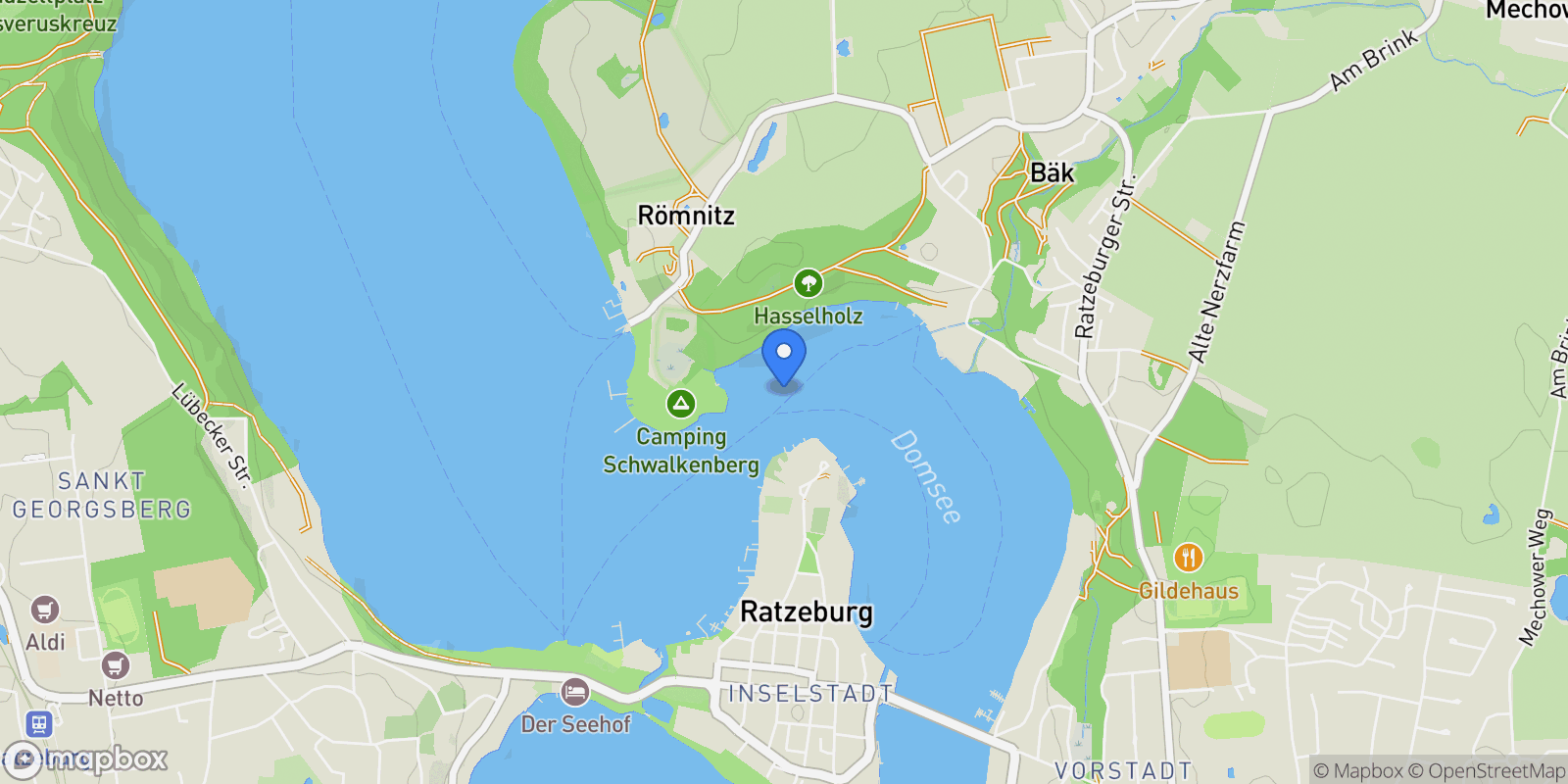 Map showing 23909, Ratzeburg, Schleswig-Holstein, Germany.