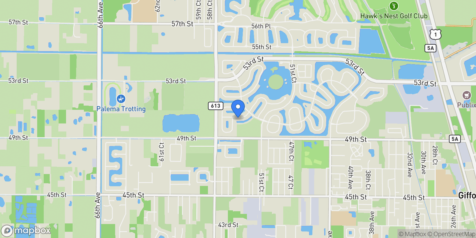 Map showing 5465 Dominica Street , Vero Beach, FL 32967, Vero Beach, Florida, United States.