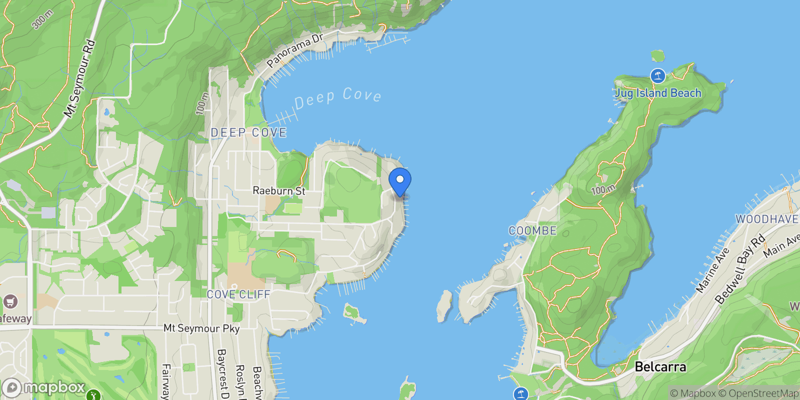 Map showing 1840 Naomi Pl, North Vancouver, BC V7G 1Y1, Canada, North Vancouver, British Columbia, Canada.