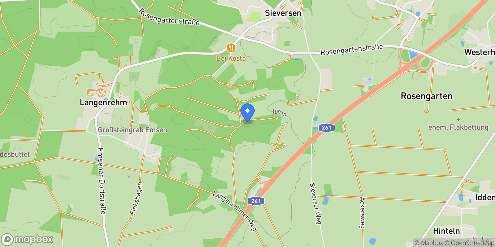 Map showing 21224, Rosengarten, Lower Saxony, Germany.