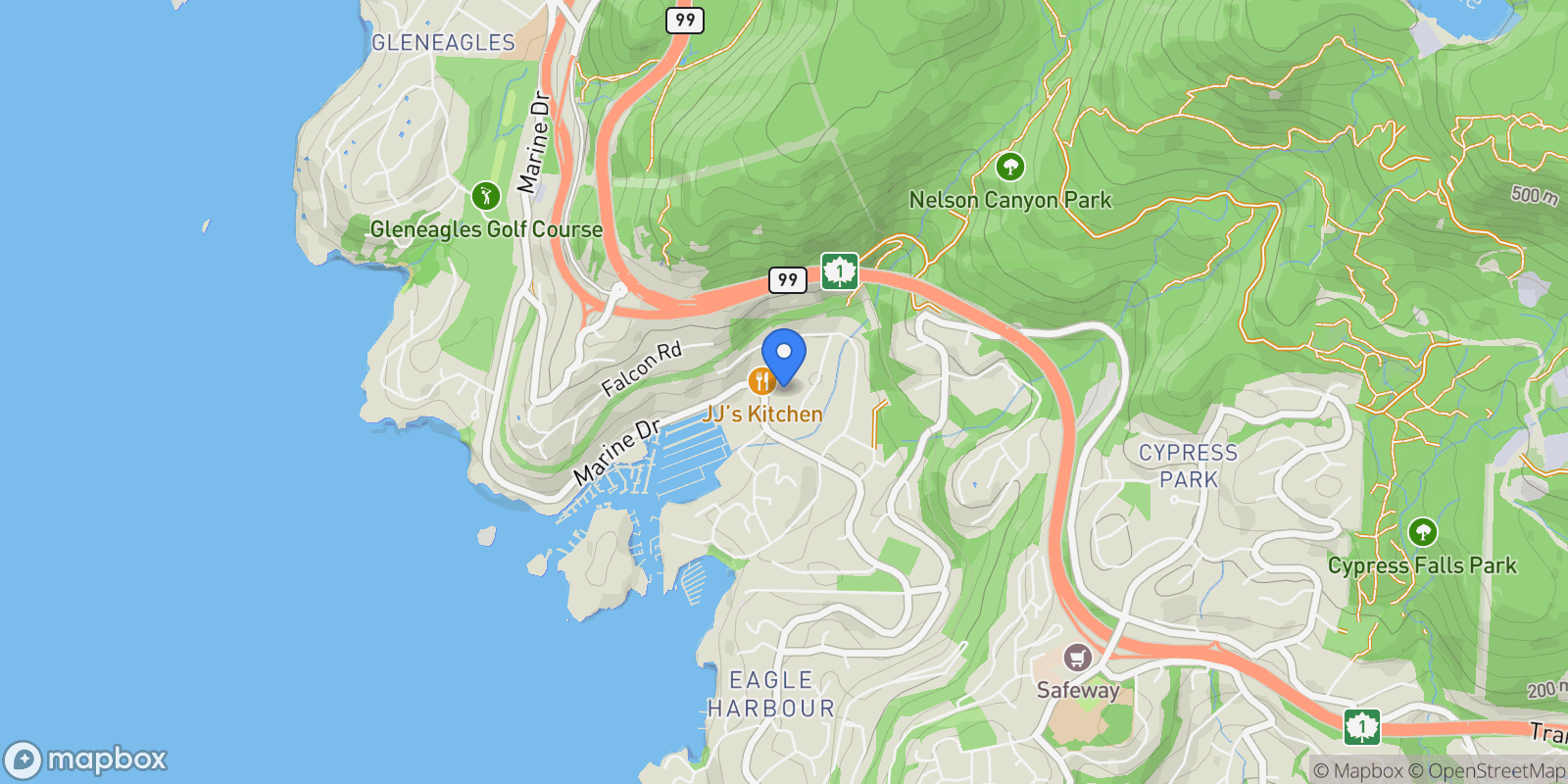 Map showing 5773 Primrose Pl, West Vancouver, BC V7W 1T4, Canada, West Vancouver, British Columbia, Canada.