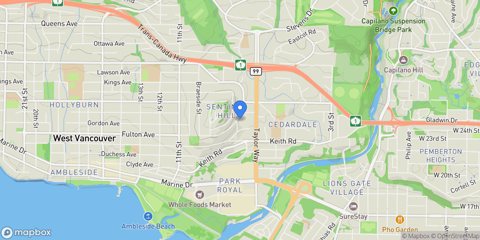 Map showing 792 Anderson Crescent, West Vancouver, BC V7T 1S5, Canada, West Vancouver, British Columbia, Canada.