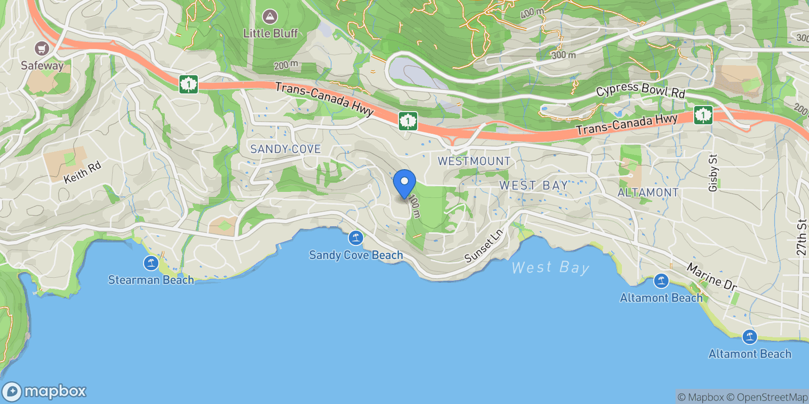 Map showing 3823 Bayridge Ave, West Vancouver, BC V7V 3J3, Canada, West Vancouver, British Columbia, Canada.