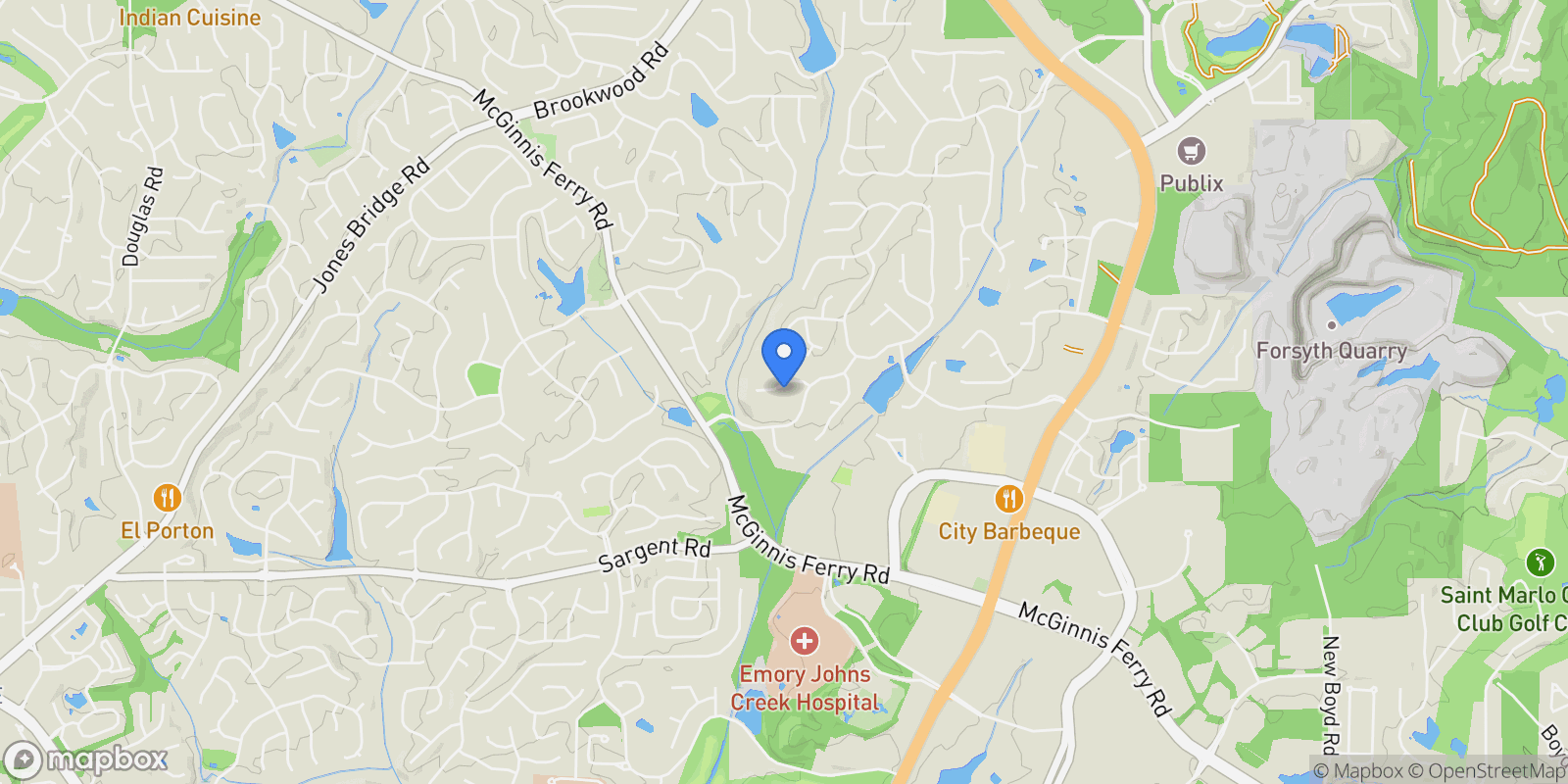 Map showing 820 Yearling Chase, Alpharetta, Georgia, United States.