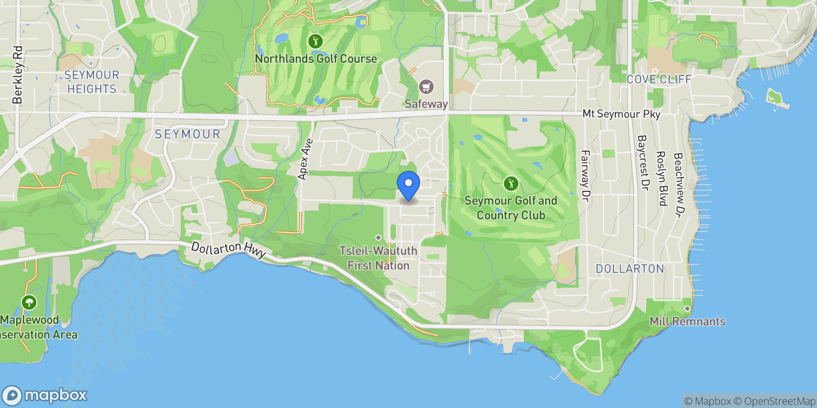 Map showing 3596 Malsum Dr #518, North Vancouver, BC V7G 0B2, Canada, North Vancouver, British Columbia, Canada.