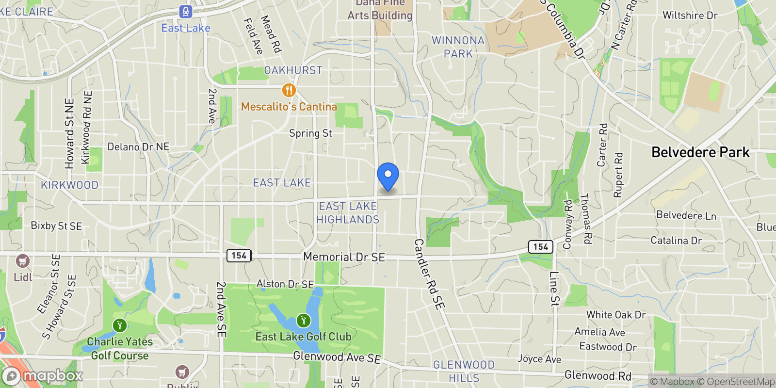 Map showing 2808 Hosea L Williams Drive, Atlanta, Georgia, United States.
