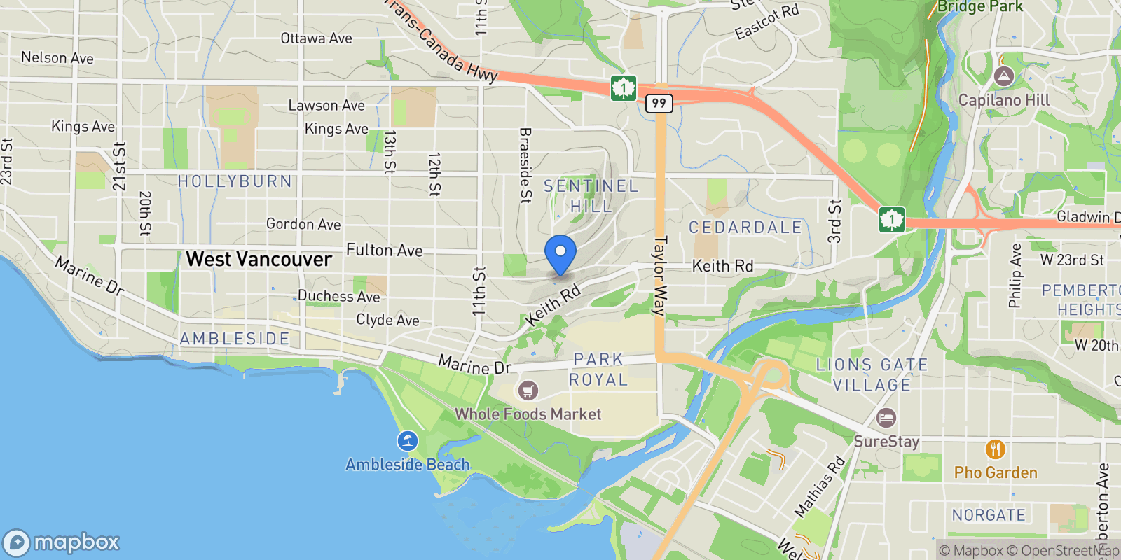 Map showing 930 Esquimalt Ave, West Vancouver, BC V7T 1J8, Canada, West Vancouver, British Columbia, Canada.