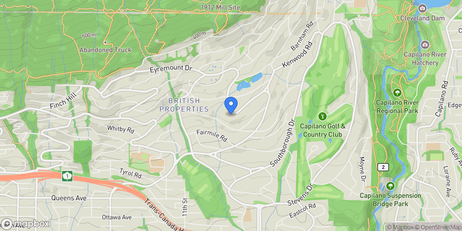 Map showing 1036 Eyremount Dr, West Vancouver, BC V7S 2B3, Canada, West Vancouver, British Columbia, Canada.