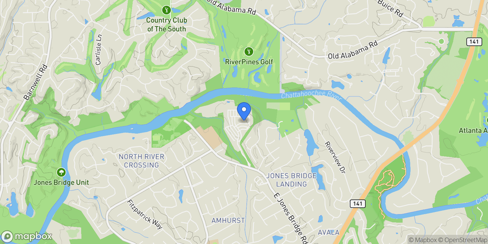 Map showing 4944 Sealy Circle, Peachtree Corners, Georgia, United States.