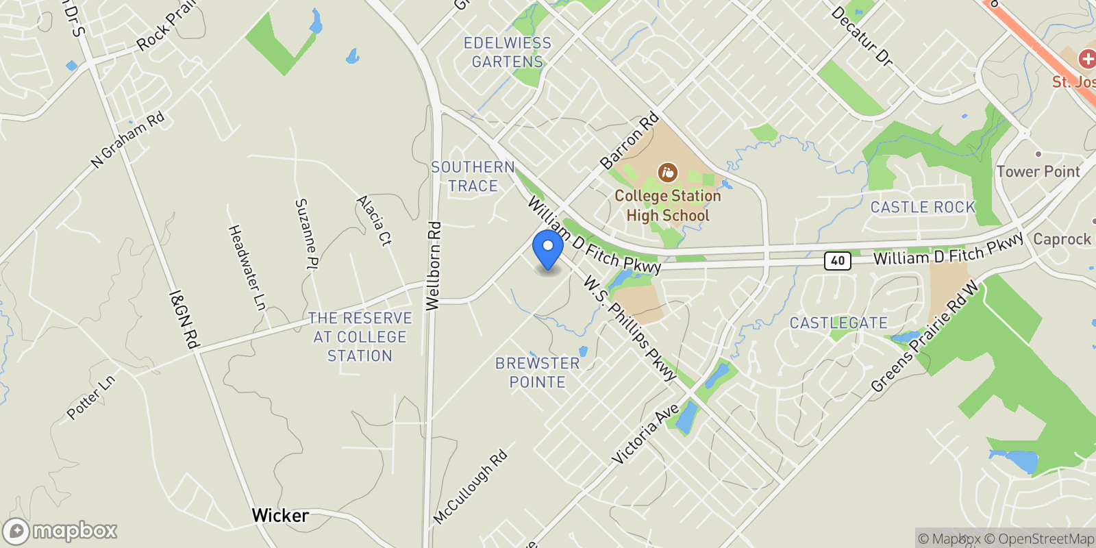 Map showing 4109 Picadilly Circle, College Station, TX 77845, College Station, Texas, United States.