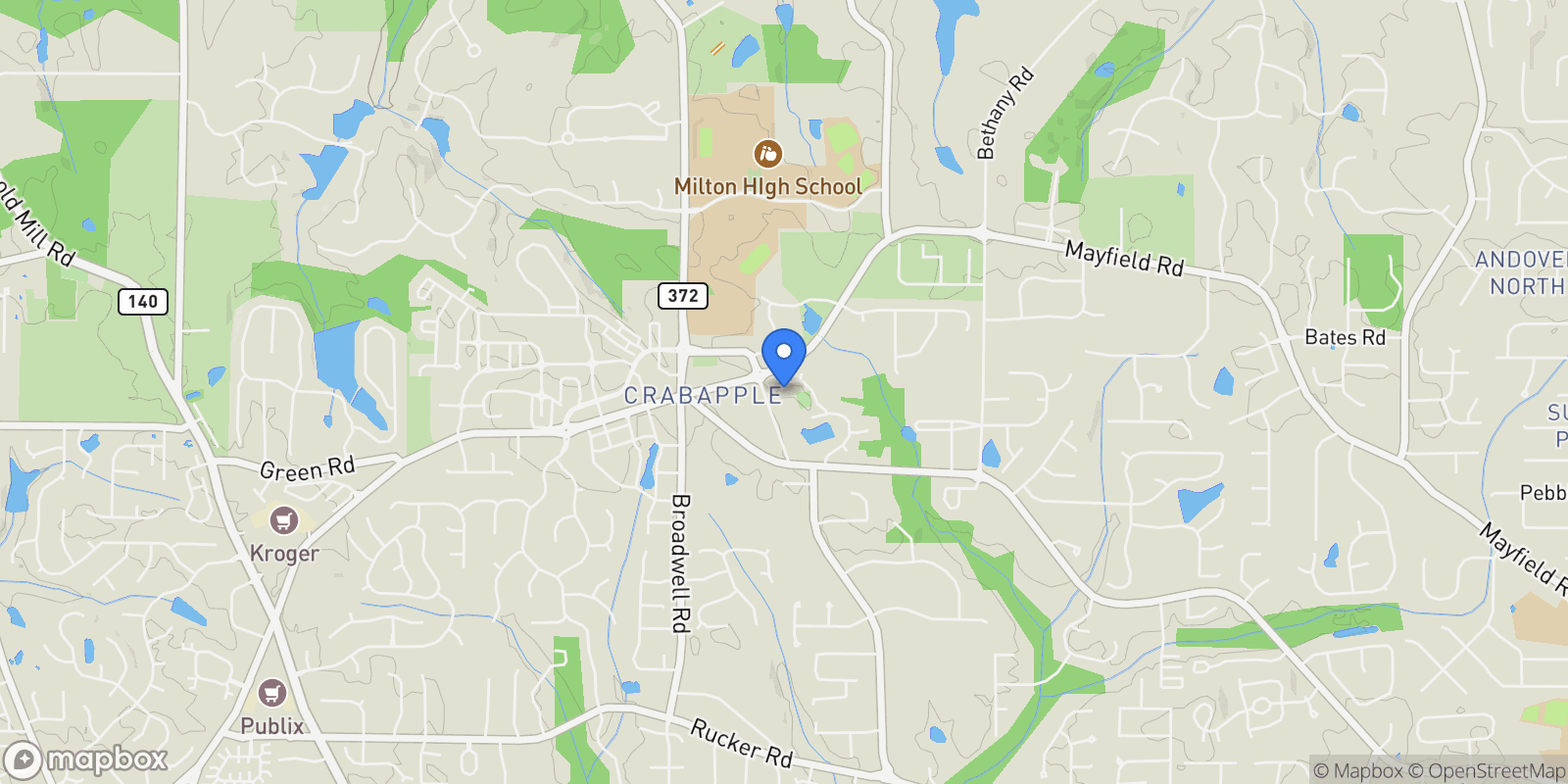 Map showing 4050 Saint Michelle Lane, Milton, Georgia, United States.