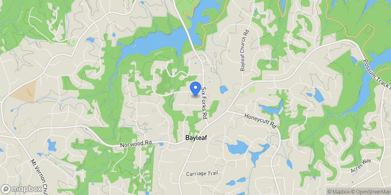 Map showing 1624 Adams Mountain Road, Raleigh, NC 27614, Raleigh, North Carolina, United States.