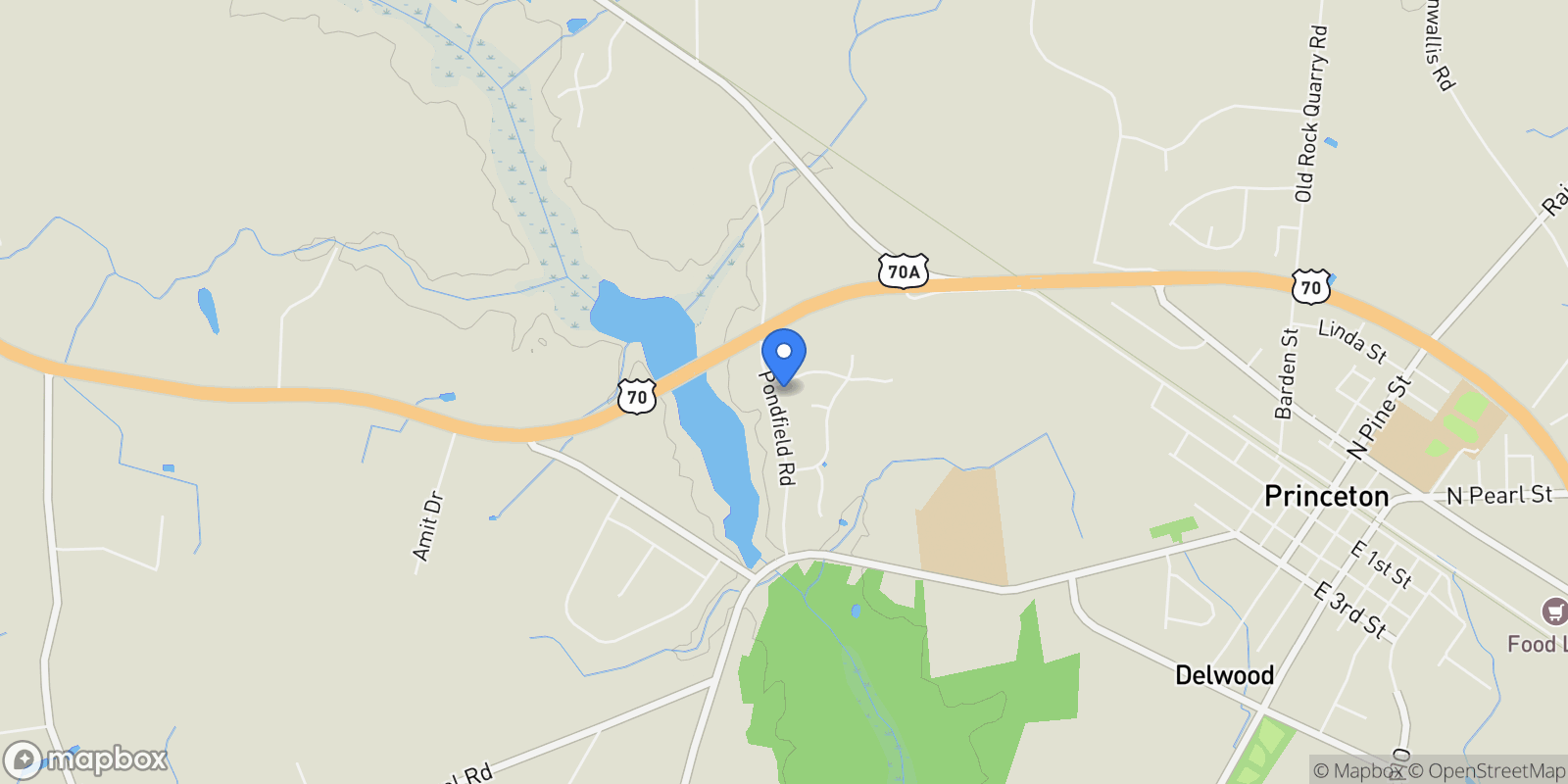 Map showing 296 Shoreline Drive, Princeton, NC 27569, Princeton, North Carolina, United States.