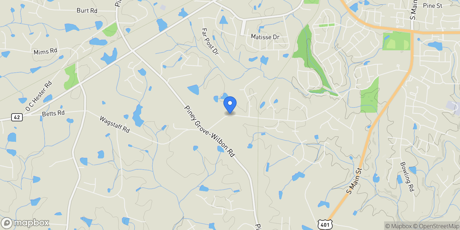 Map showing 1050 Wagstaff, Fuquay Varina, NC 27526, Fuquay-Varina, North Carolina, United States.