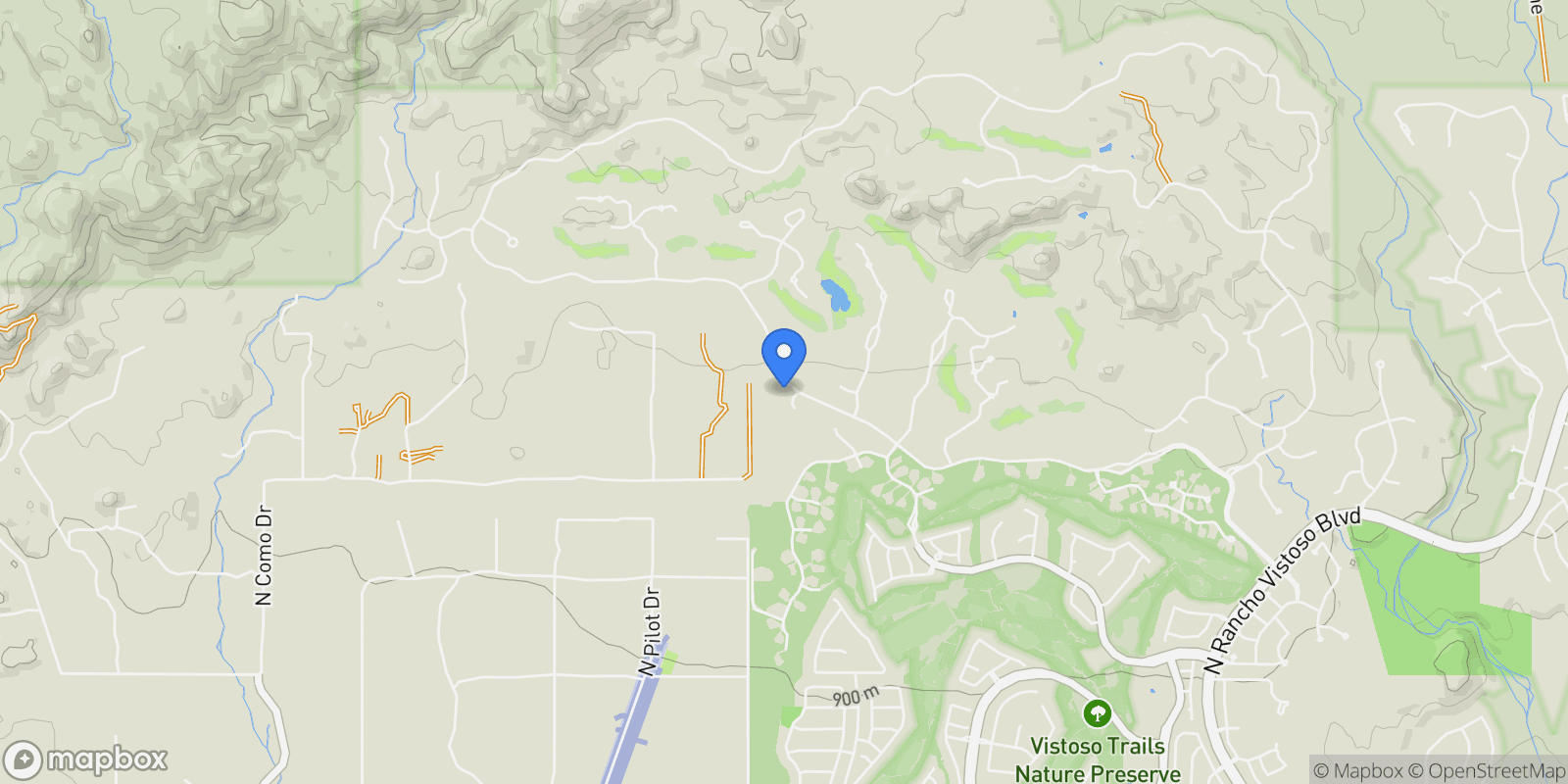 Map showing 875 W Tortolita Mountain Circle, Oro Valley, AZ, 85755, USA, Oro Valley, Arizona, United States.