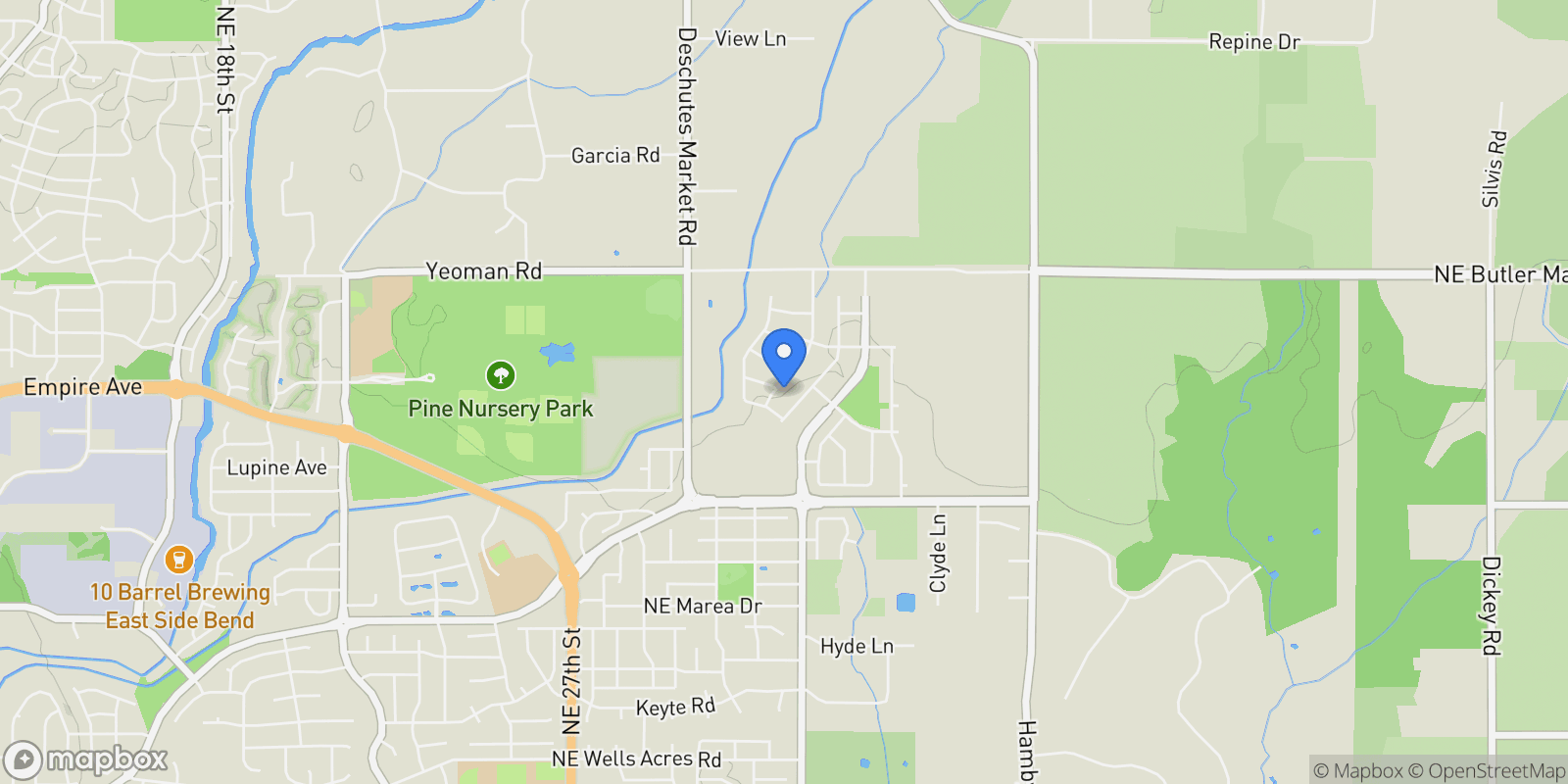 Map showing 3760 Cole Road , Bend, OR 97701, Bend, Oregon, United States.