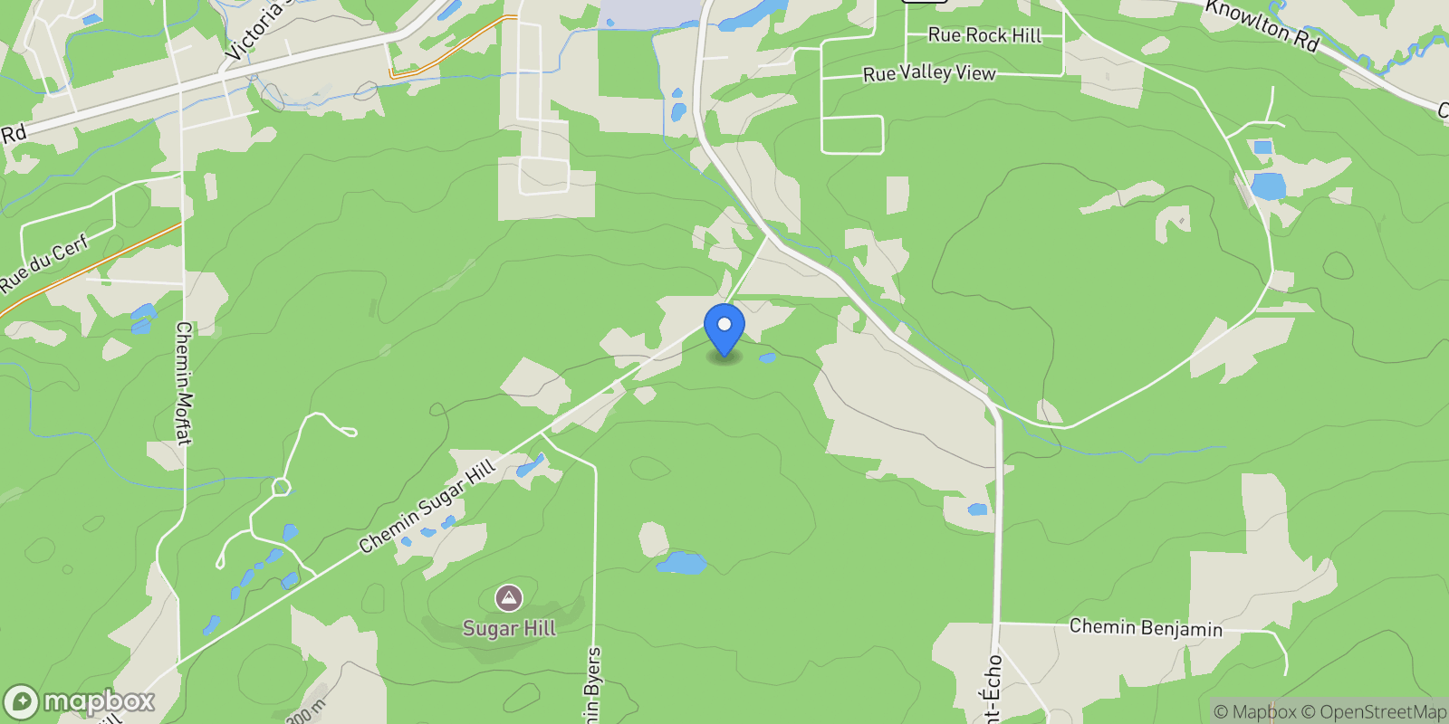 Map showing Ch. Sugar Hill, Lac-Brome, Quebec, Canada.